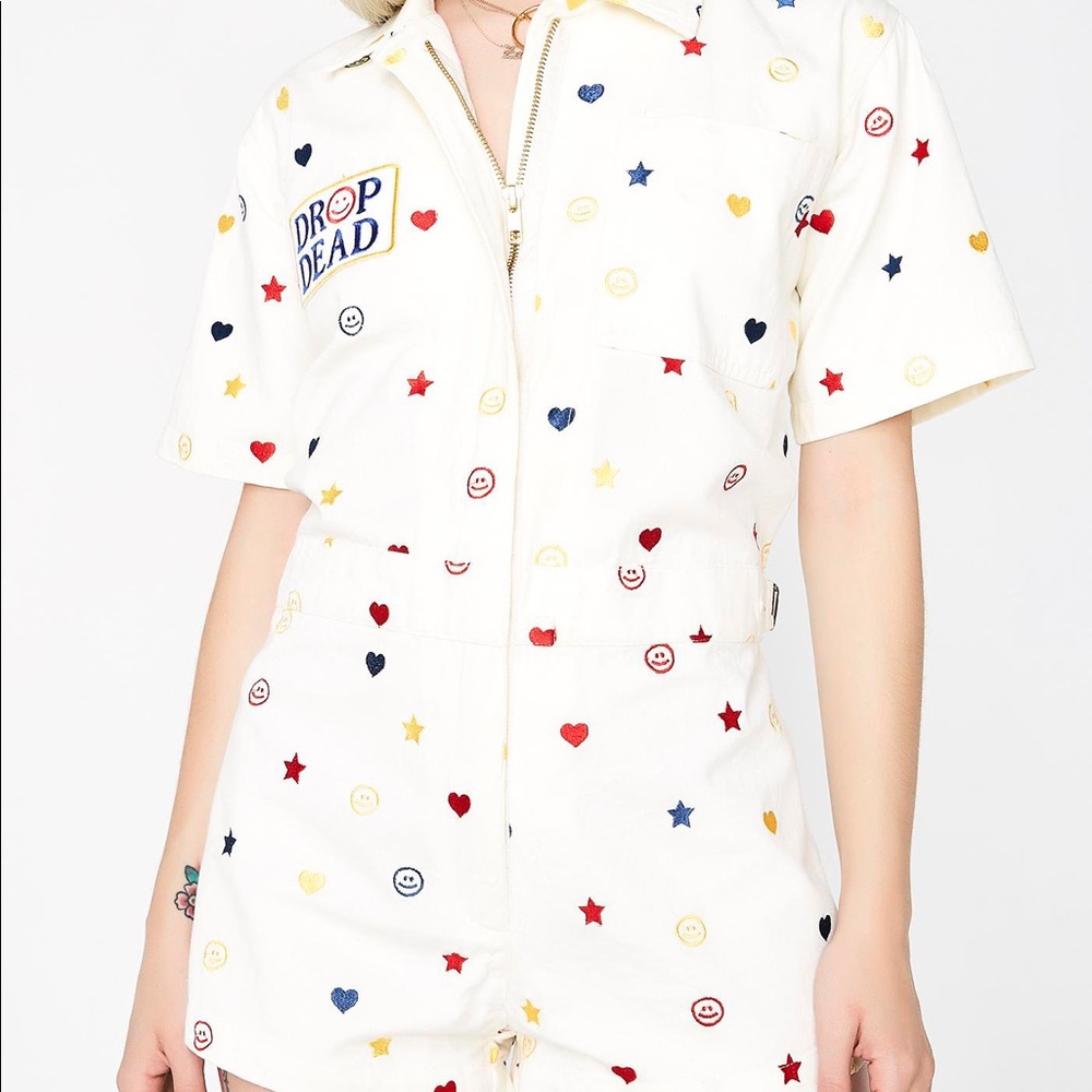 SUGARHIGH LOVESTONED Drop Dead Romper Size Medium